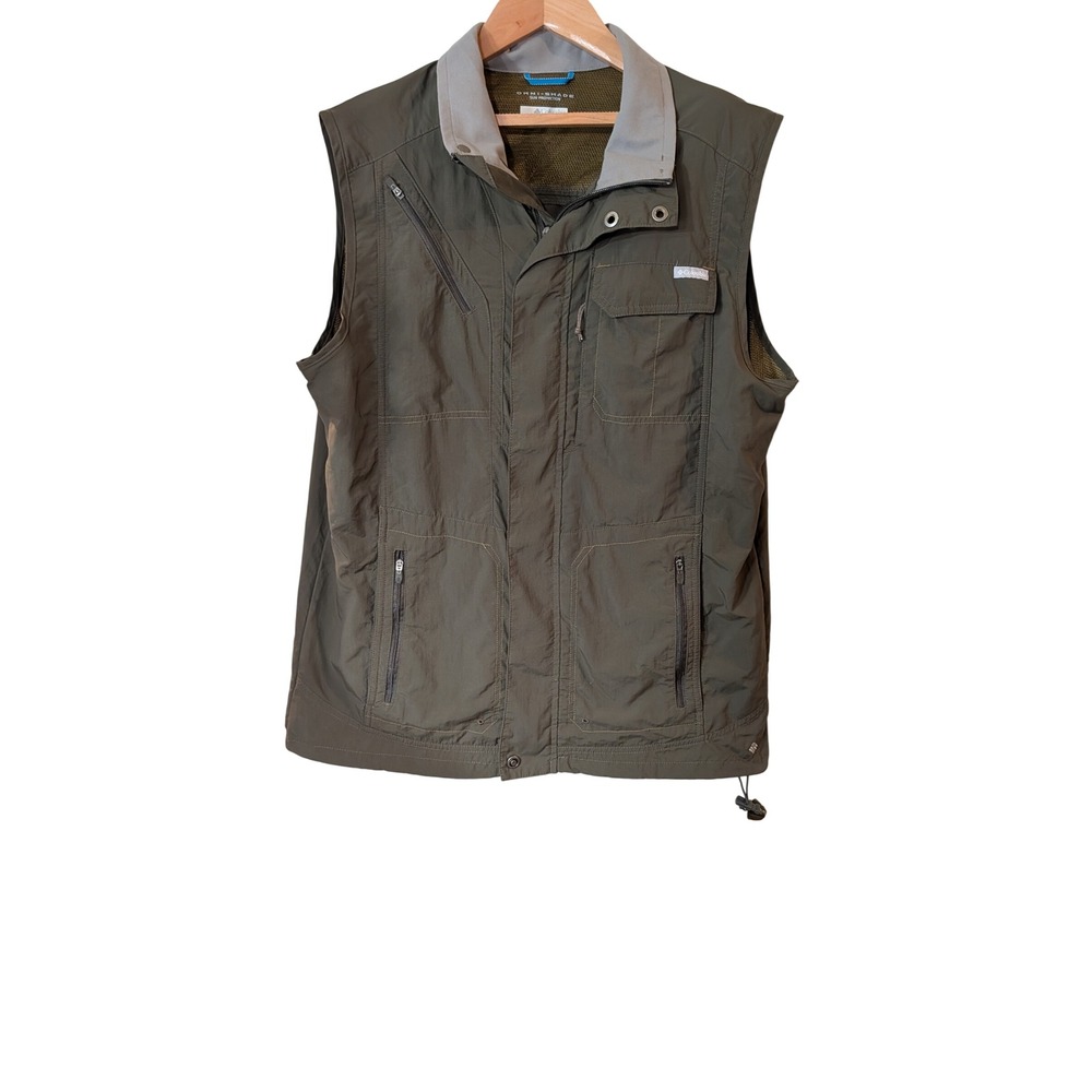 Columbia Omni-Shade Sun Protection Vest Olive Green Large 112AM1019